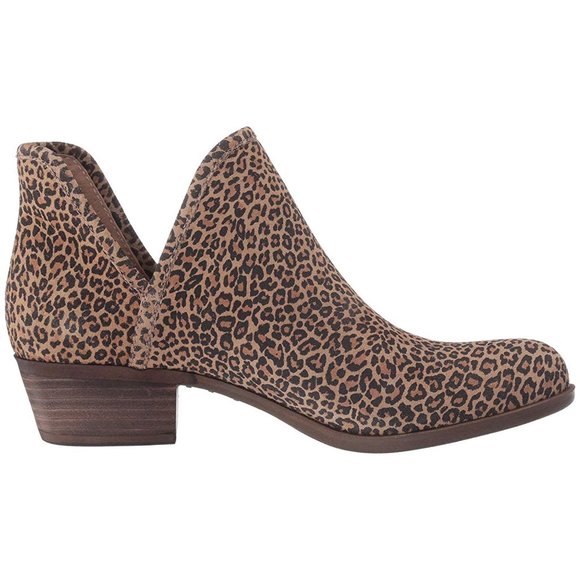 Sz 6 Lucky Brand Baley 2 Leopard Split Shaft Ankle Boots - Picture 7 of 16
